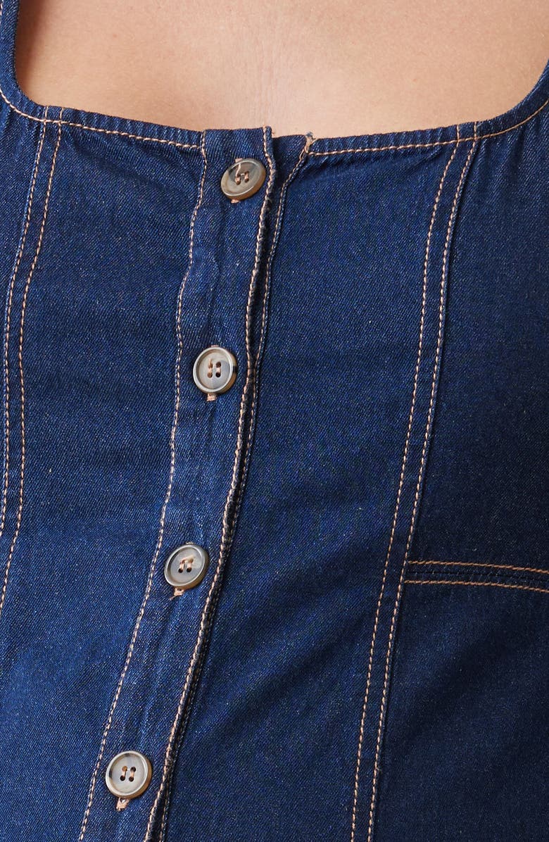 Ingrid & Isabel<sup>®</sup> Chambray Maternity/Nursing Swing Dress, Alternate, color, Indigo