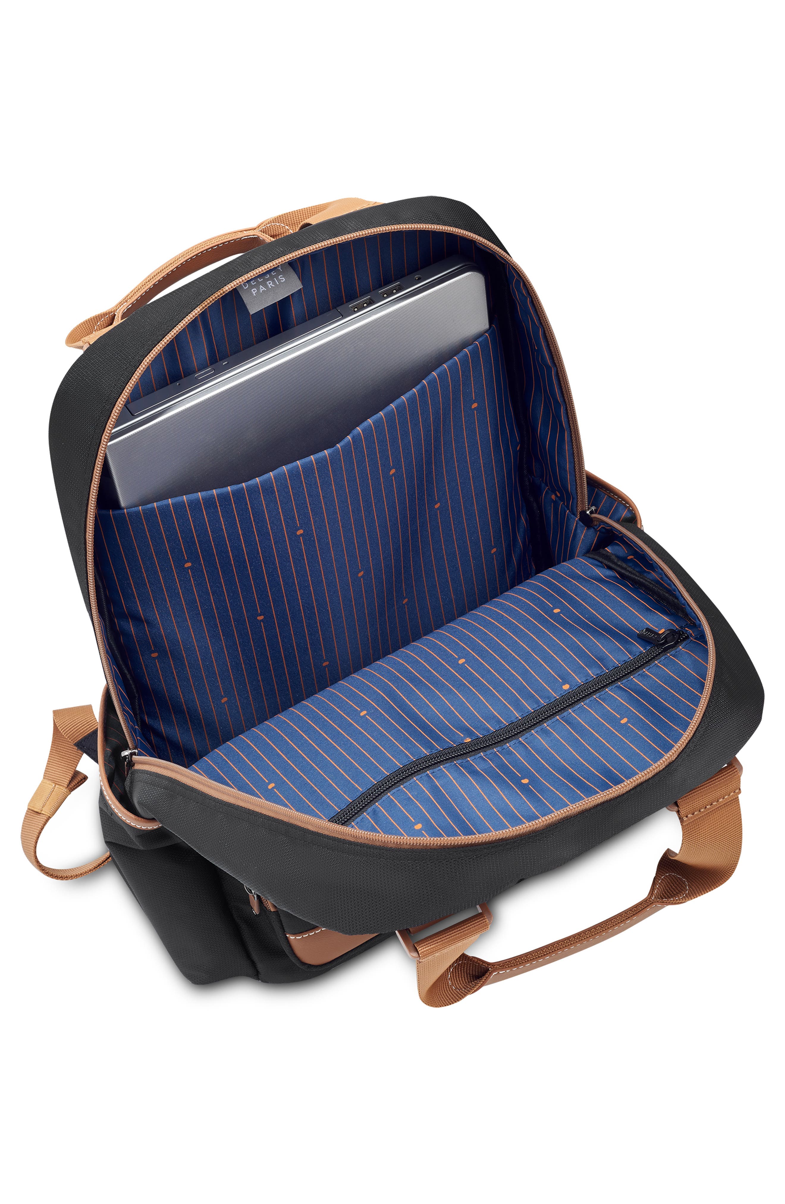 DELSEY Flanerie Backpack, Alternate, color, Black/ Brown
