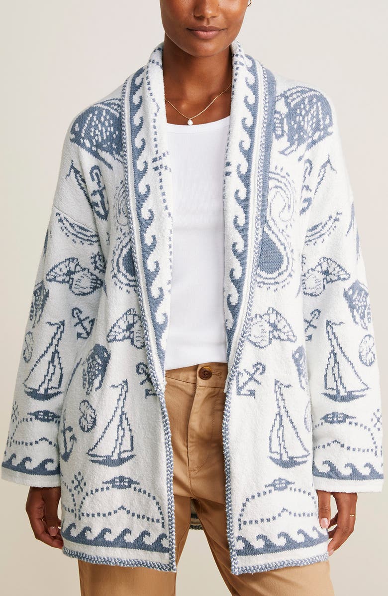 vineyard vines Intarsia Cotton Blend Cardigan, Main, color,