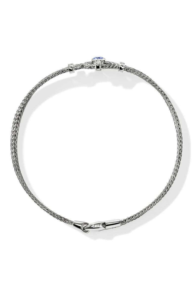 Icon Sterling Silver Tanzanite & Diamond Bracelet, Alternate, color, SILVER