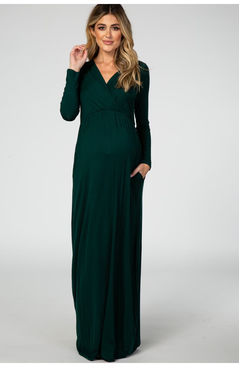 PinkBlush Long Sleeve Maxi Dress, Main, color, Green