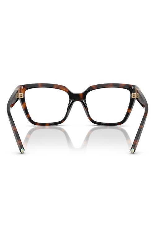 Tiffany & Co . 54mm Square Optical Glasses In Havana