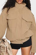 Princess Polly Double Life Funnel Neck Cargo Jacket
