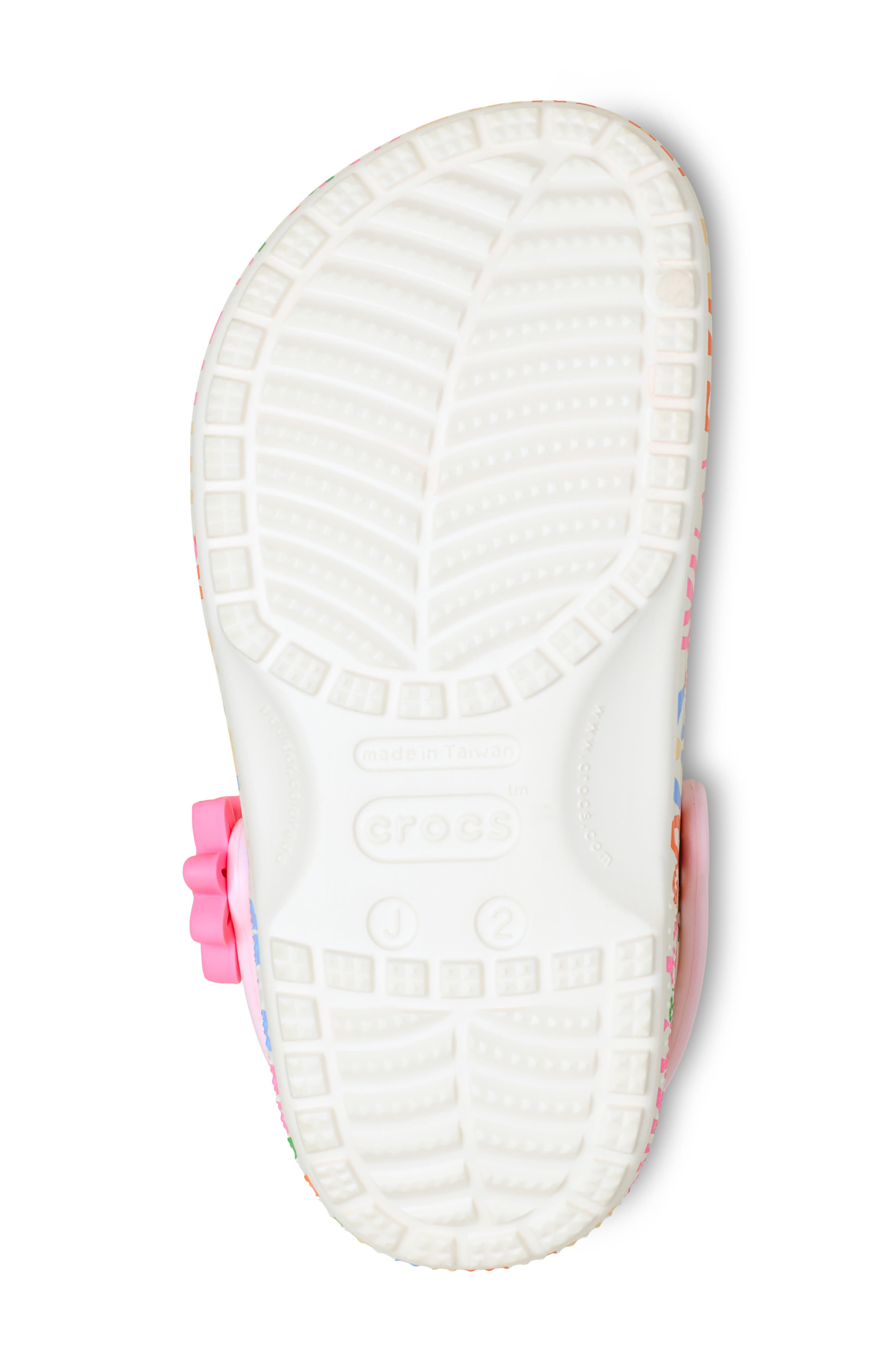 Kids' Classic Retro Flower Clog, Alternate, color, CHALK MULTI