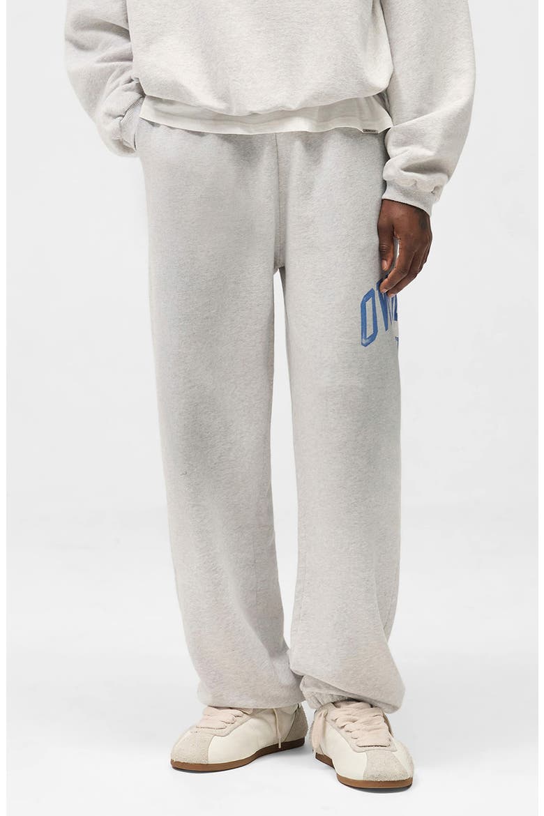 Owners' Club Logo Graphic Sweatpants, Main, color, SPRAYED ICE GREY MARL