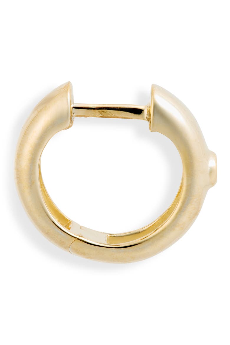 Court Diamond Huggie Hoop Earrings, Alternate, color, YELLOW