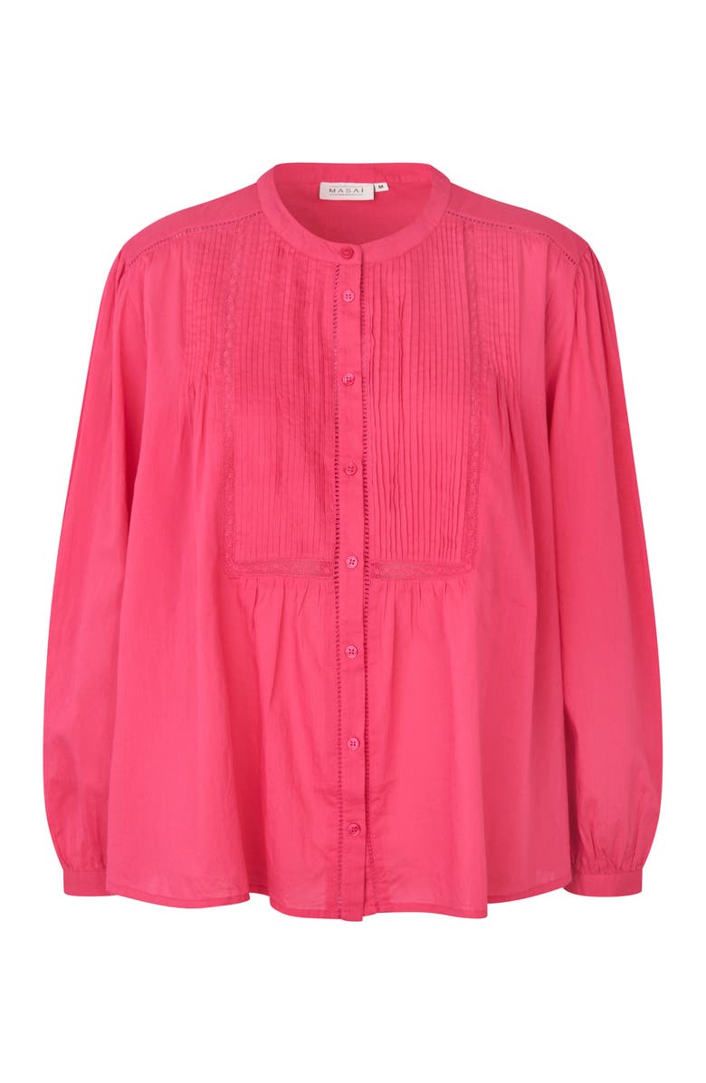 Masai Copenhagen MaIlvianne Pintuck Detail Blouse, Alternate, color, Carmine