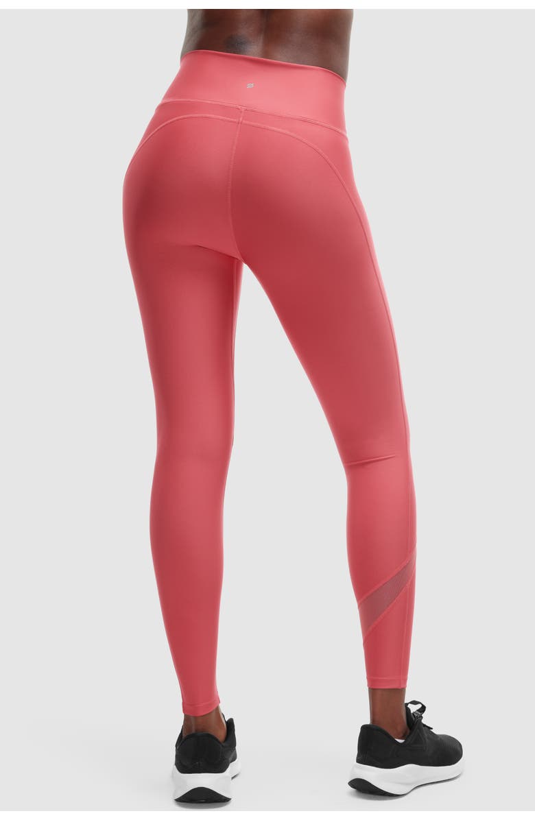 Peloton Endurance Light Mesh Splice High Rise Legging, Alternate, color, Brick Red