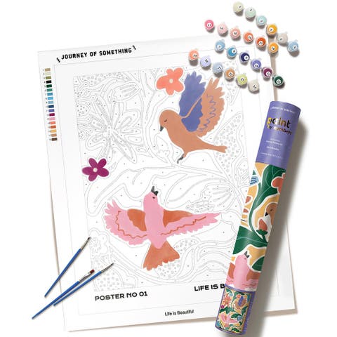 Paint By Numbers Life Is Beautiful, DIY Painting Kit