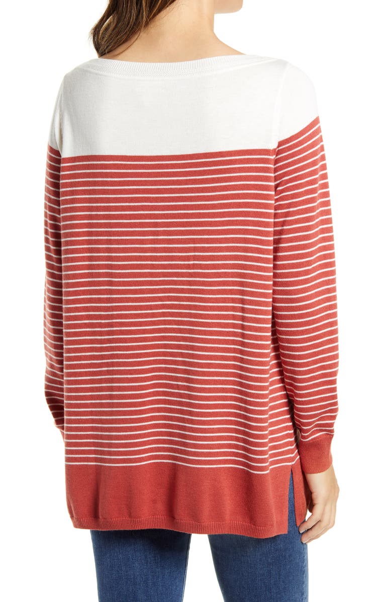 Caslon<sup>®</sup> Women's Colorblock Stripe Sweater, Alternate, color,