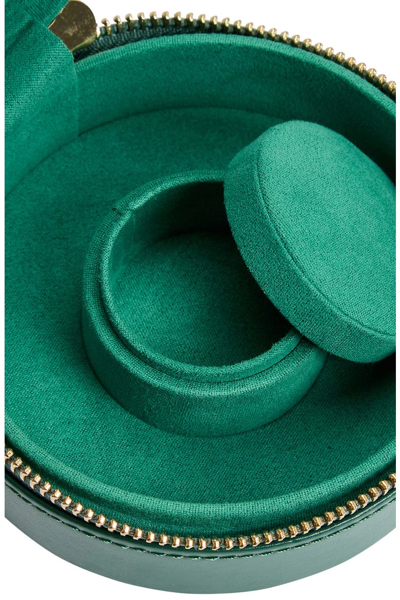 Sophia Round Zip Case, Alternate, color, FOREST GREEN