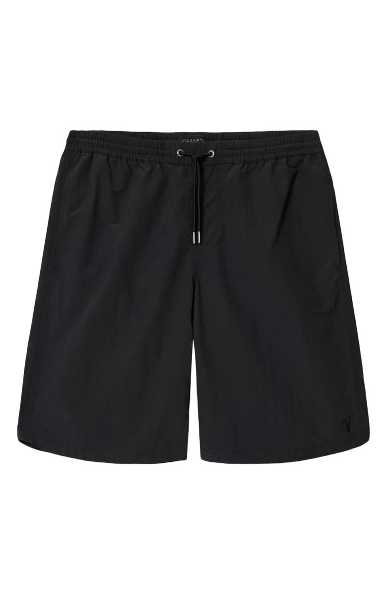 AllSaints Pier Swim Trunks, Alternate, color, Jet Black