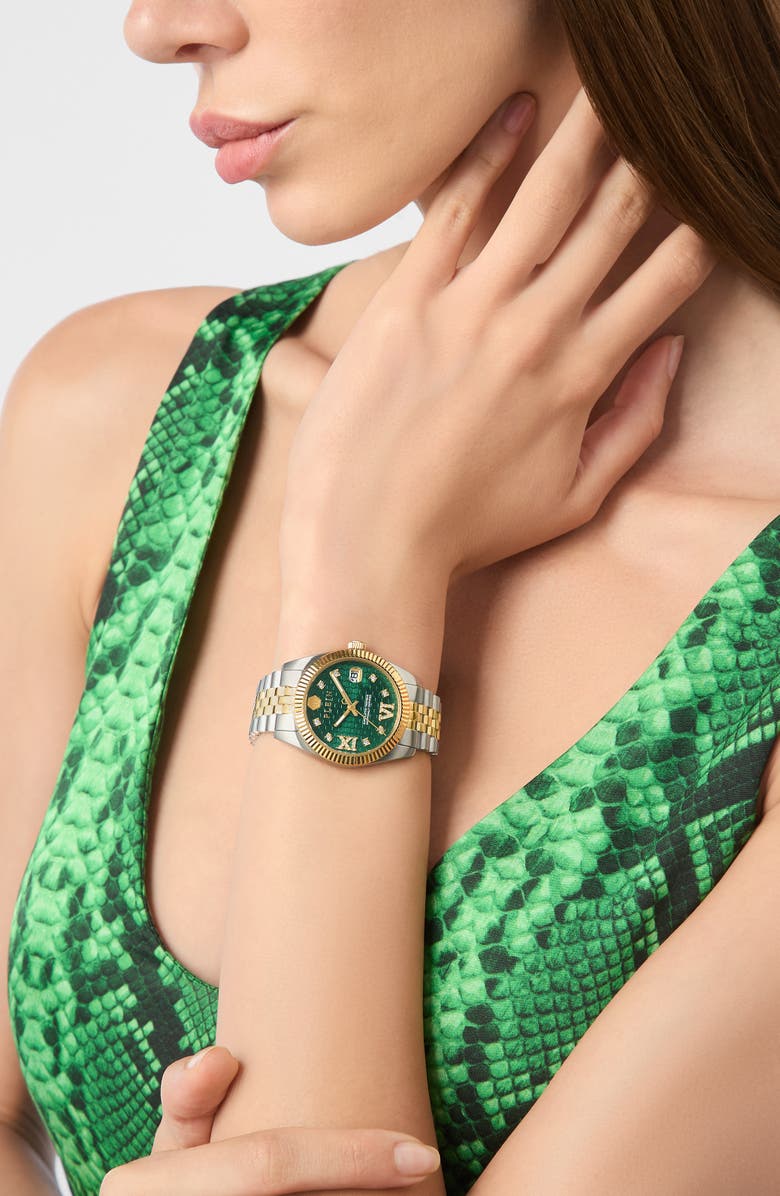 PHILIPP PLEIN Date Superlative Bracelet Watch, 34mm, Alternate, color, 