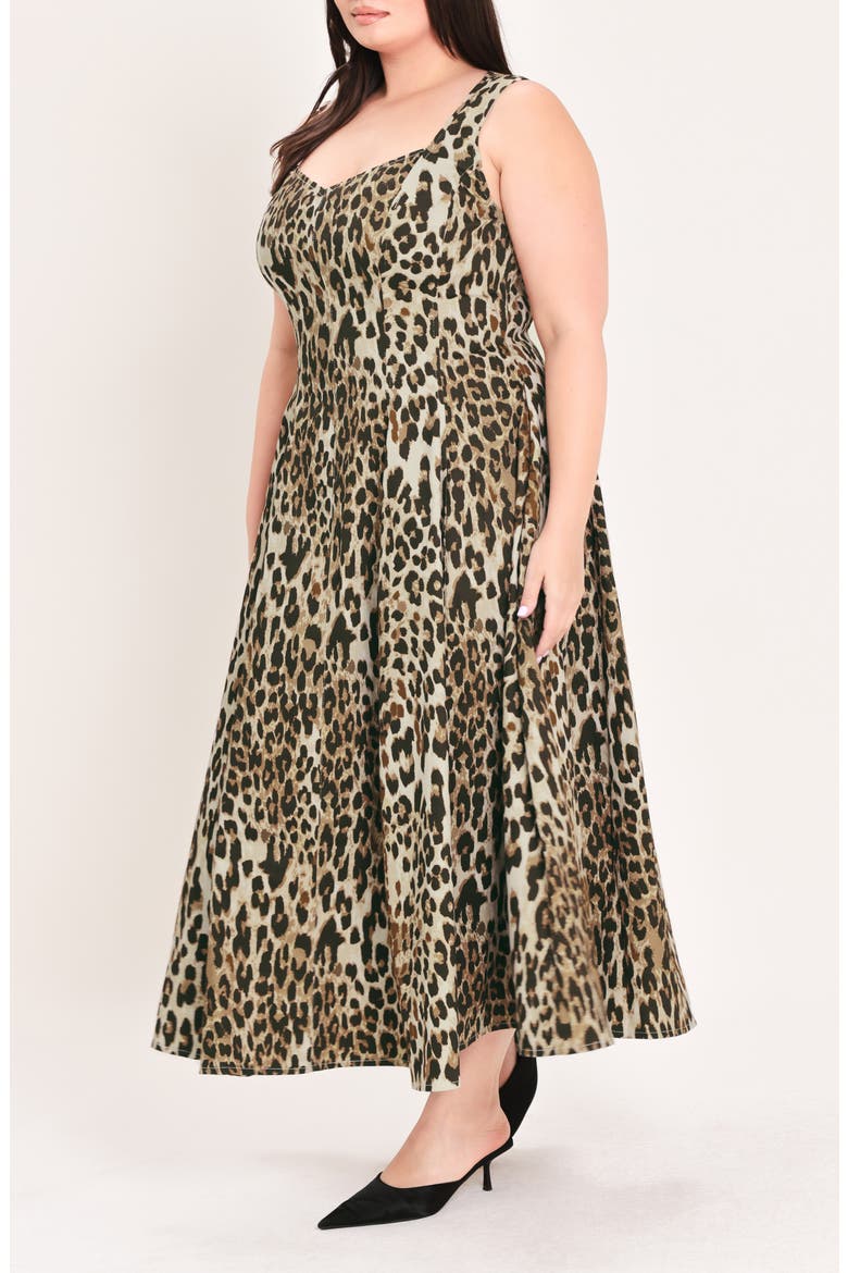 Leopard Midi Dress, Alternate, color, LEOPARD
