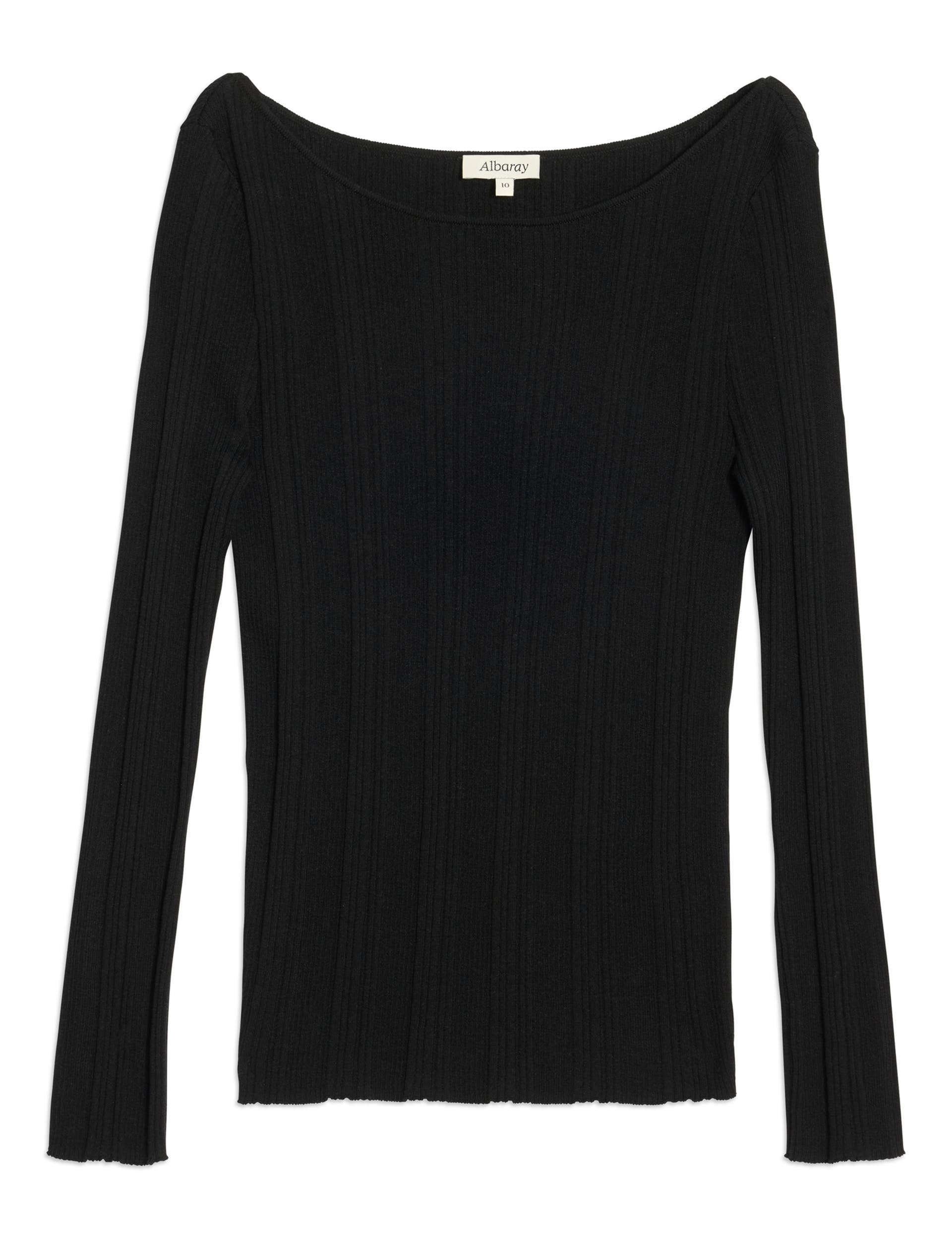 Albaray Variated Rib Slash Neck Knit Top (Women) | Nordstrom