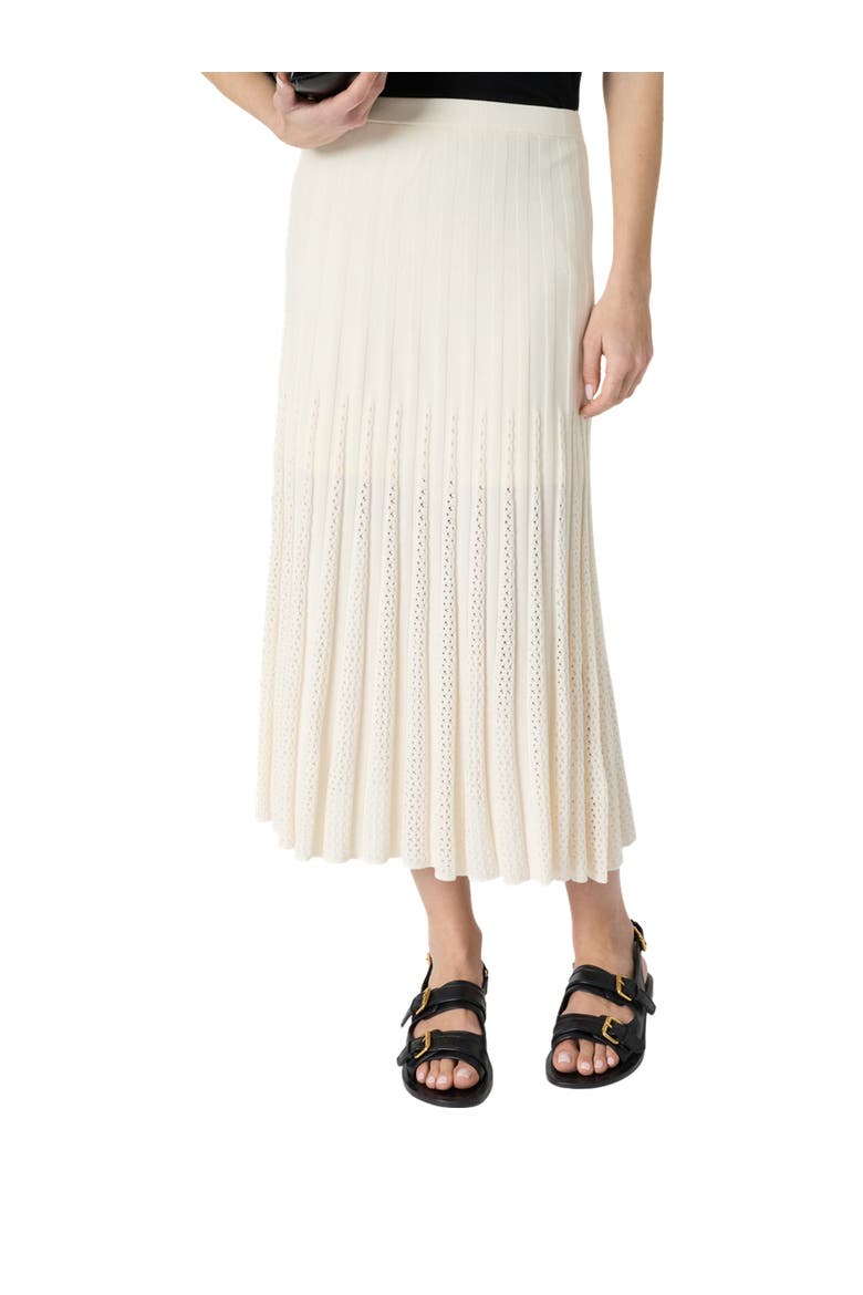 Jocelyna Ribbed Knit Midi Skirt, Main, color, Ecru