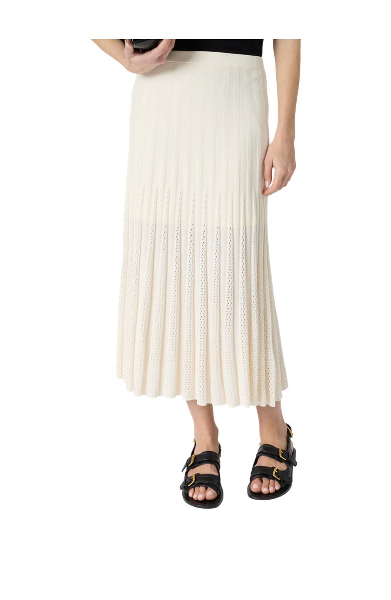 GERARD DAREL Jocelyna Ribbed Knit Midi Skirt, Main, color, Ecru