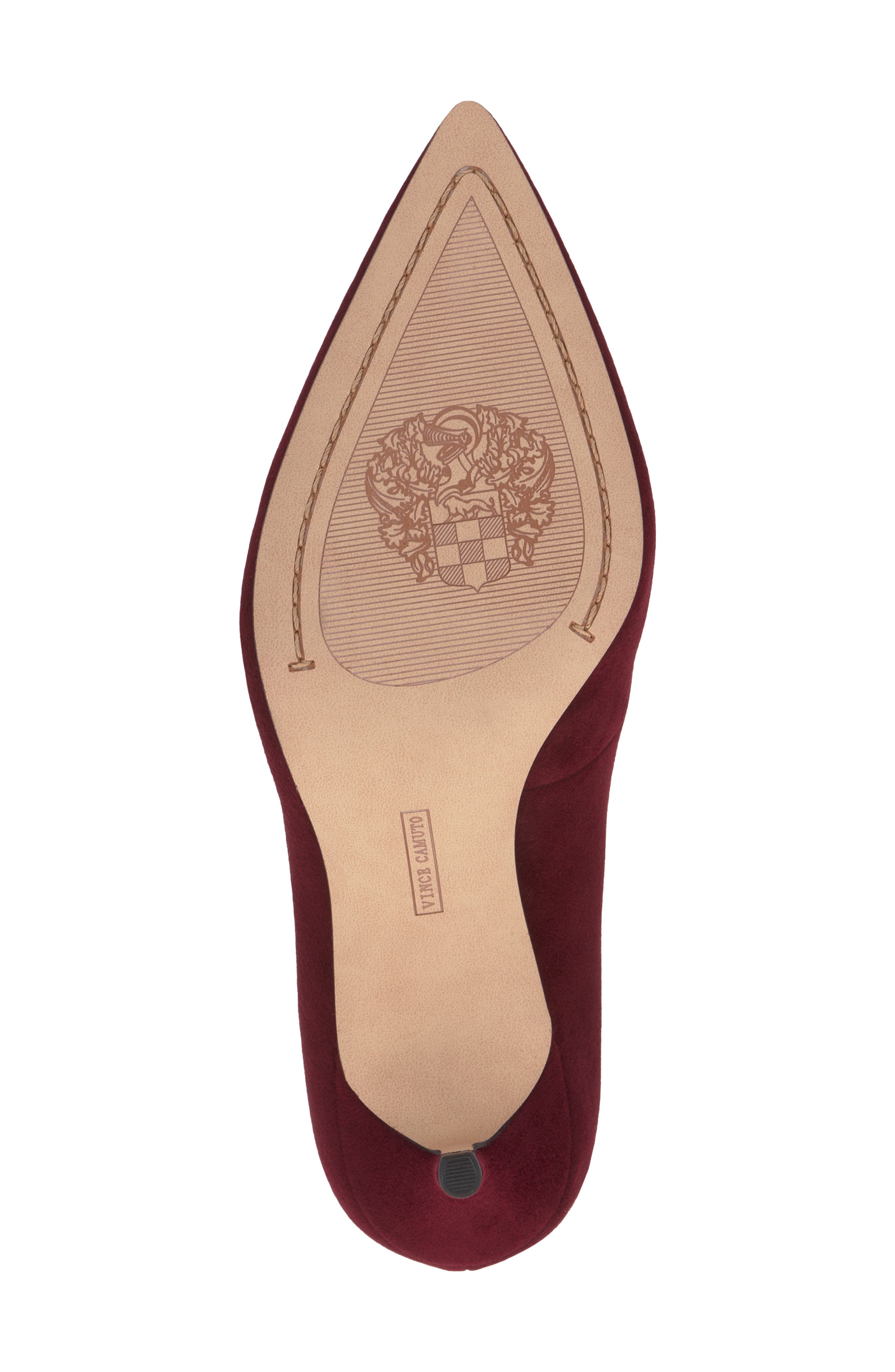 Moriza Pointed Toe Pump, Alternate, color, POMEGRANATE SUEDE