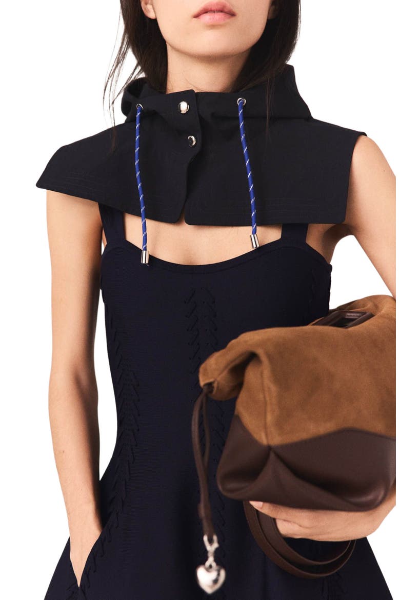 Mini knitted babydoll dress, Alternate, color, Navy