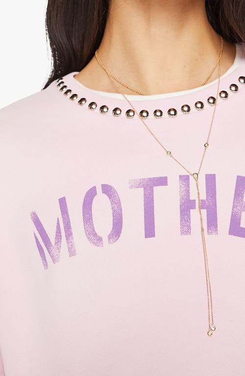 Mother The Camper Stud Sweatshirt In Pink