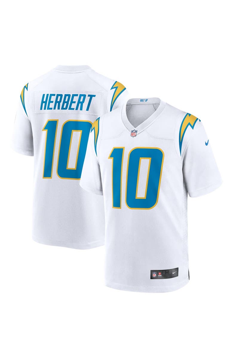Nike Men's Nike Justin Herbert White Los Angeles Chargers Game Jersey, Main, color, White