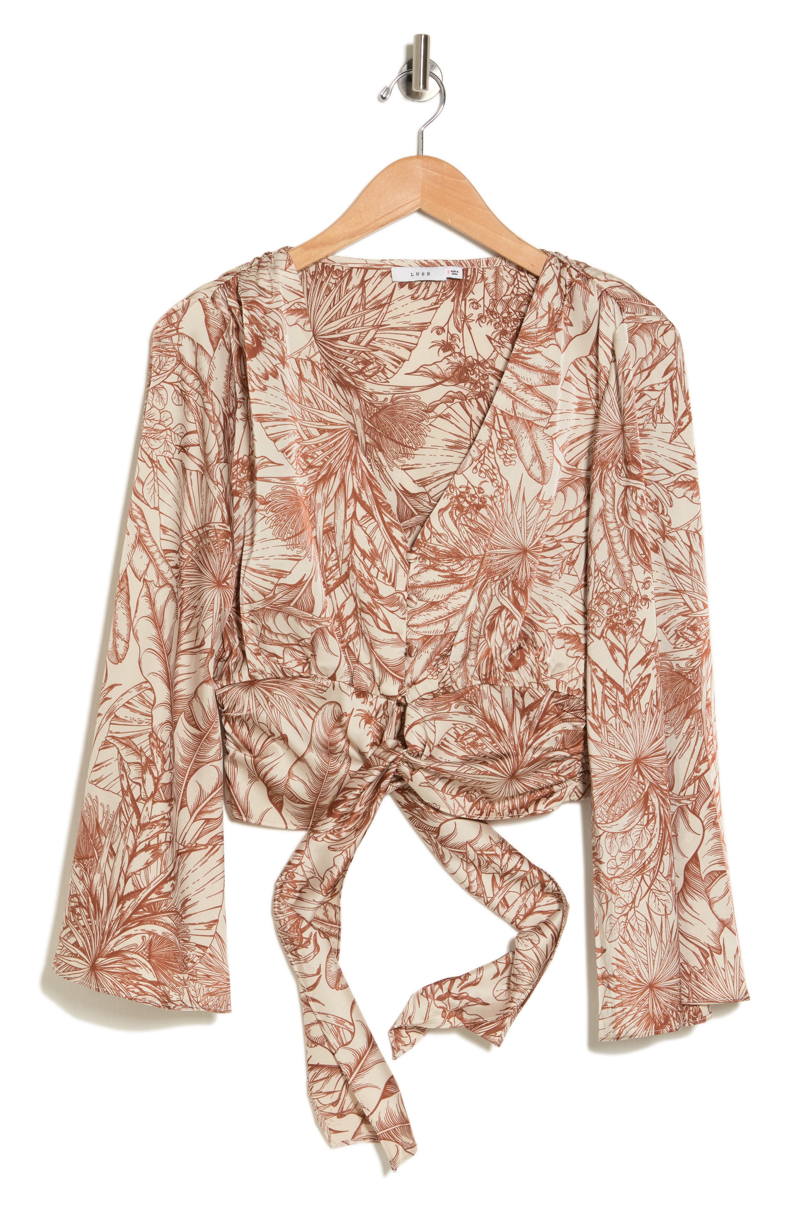 Lush Satin Long Sleeve Top (Women) | Nordstromrack