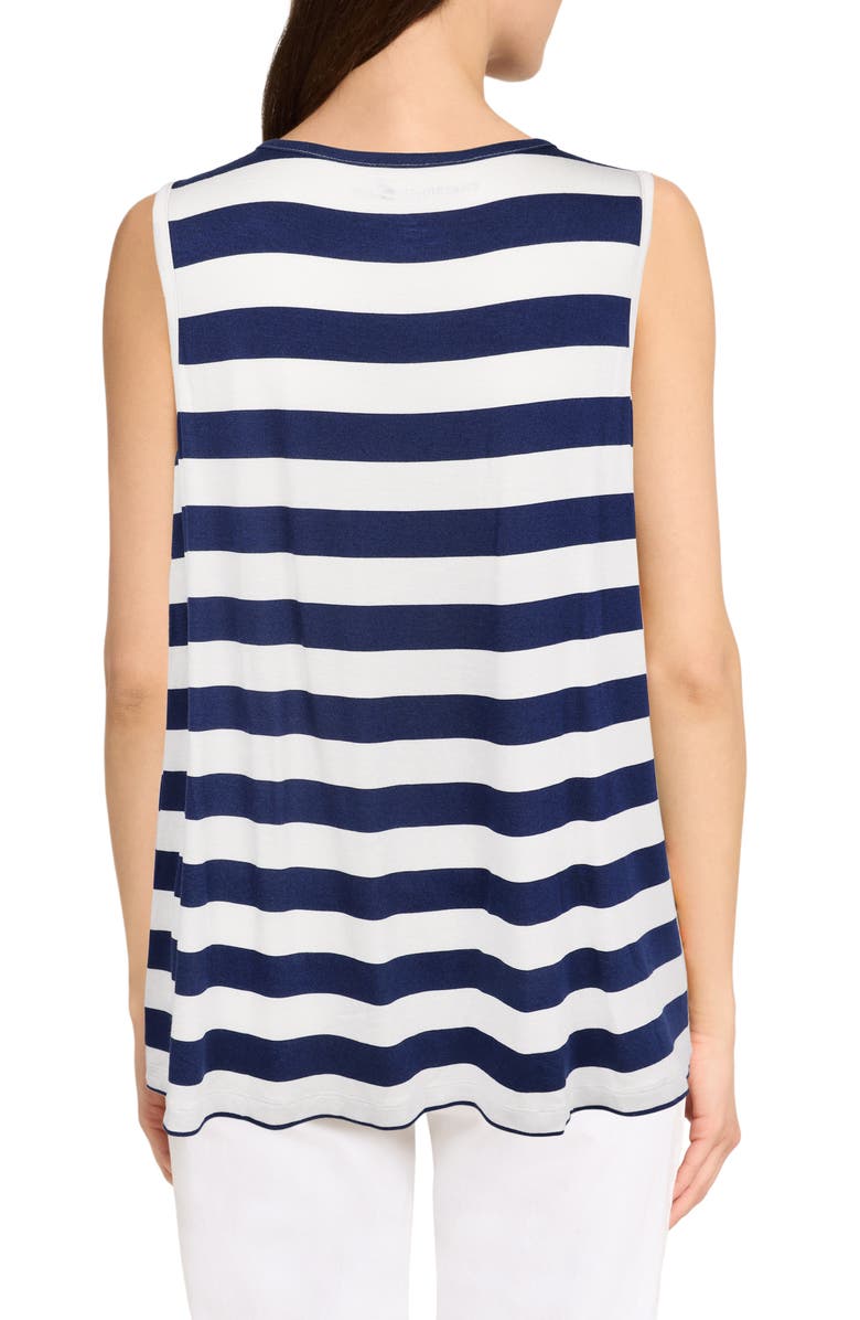 CARIBBEAN JOE The Everyday Stripe Tank, Alternate, color, Navy Multi