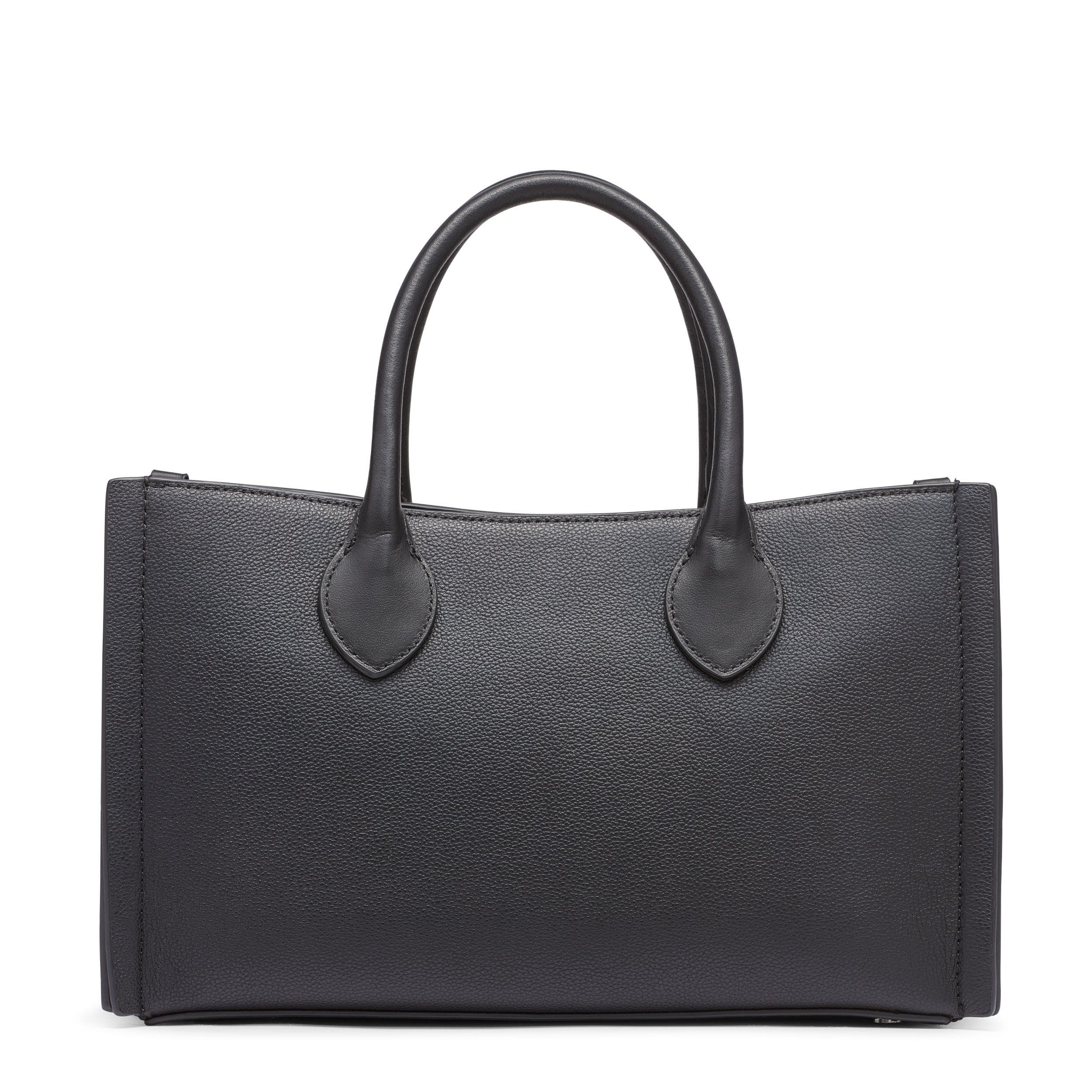 KARL LAGERFELD PARIS Cerise Satchel, Alternate, color, Black/Gunmetal