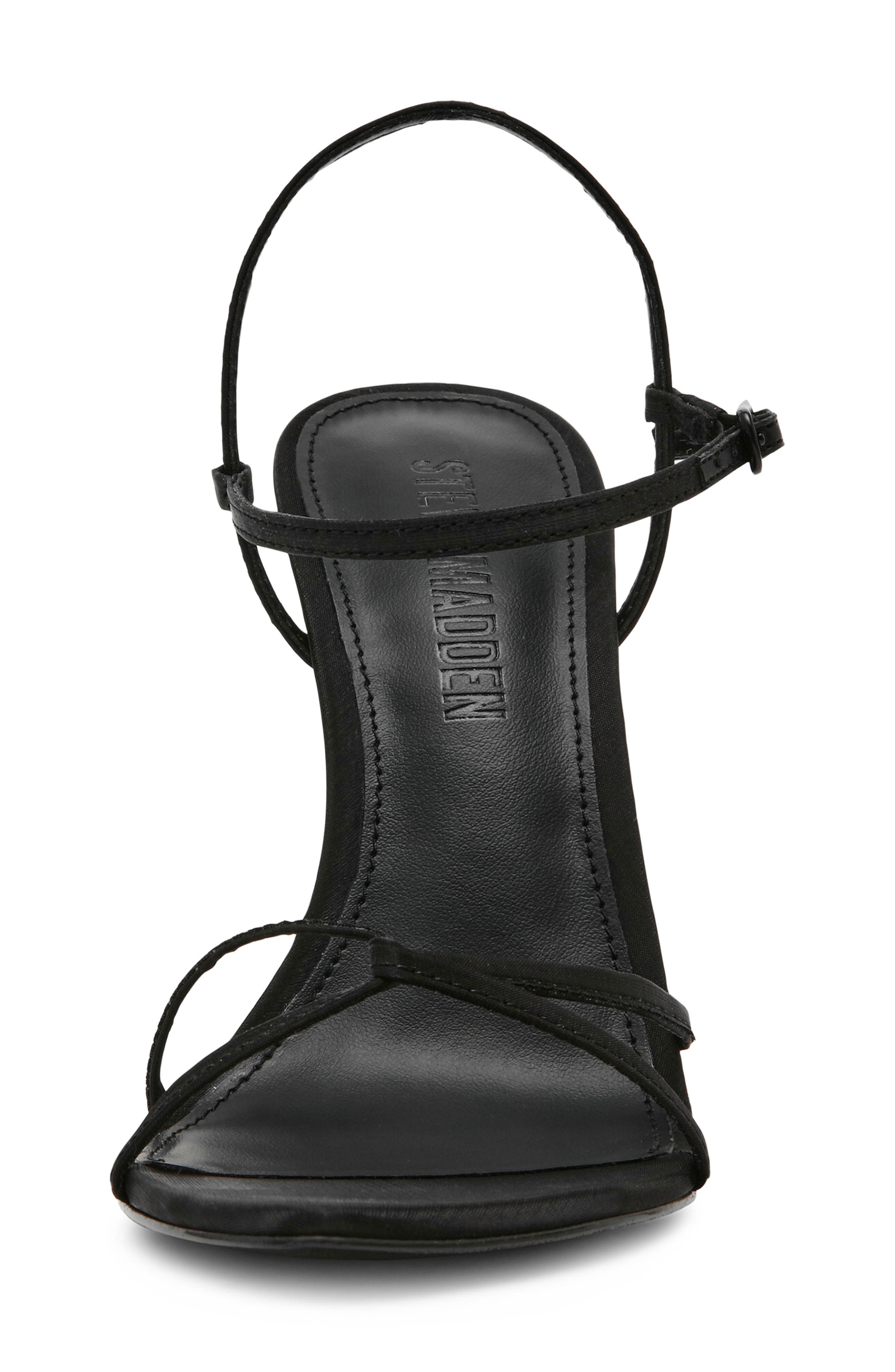 Stellina Ankle Strap Sandal, Alternate, color, BLACK SATIN