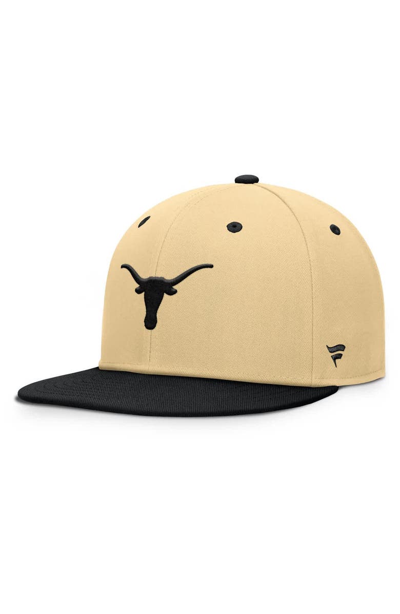 FANATICS Men's Fanatics Gold/Black Texas Longhorns Balance Fitted Hat, Main, color, Khaki