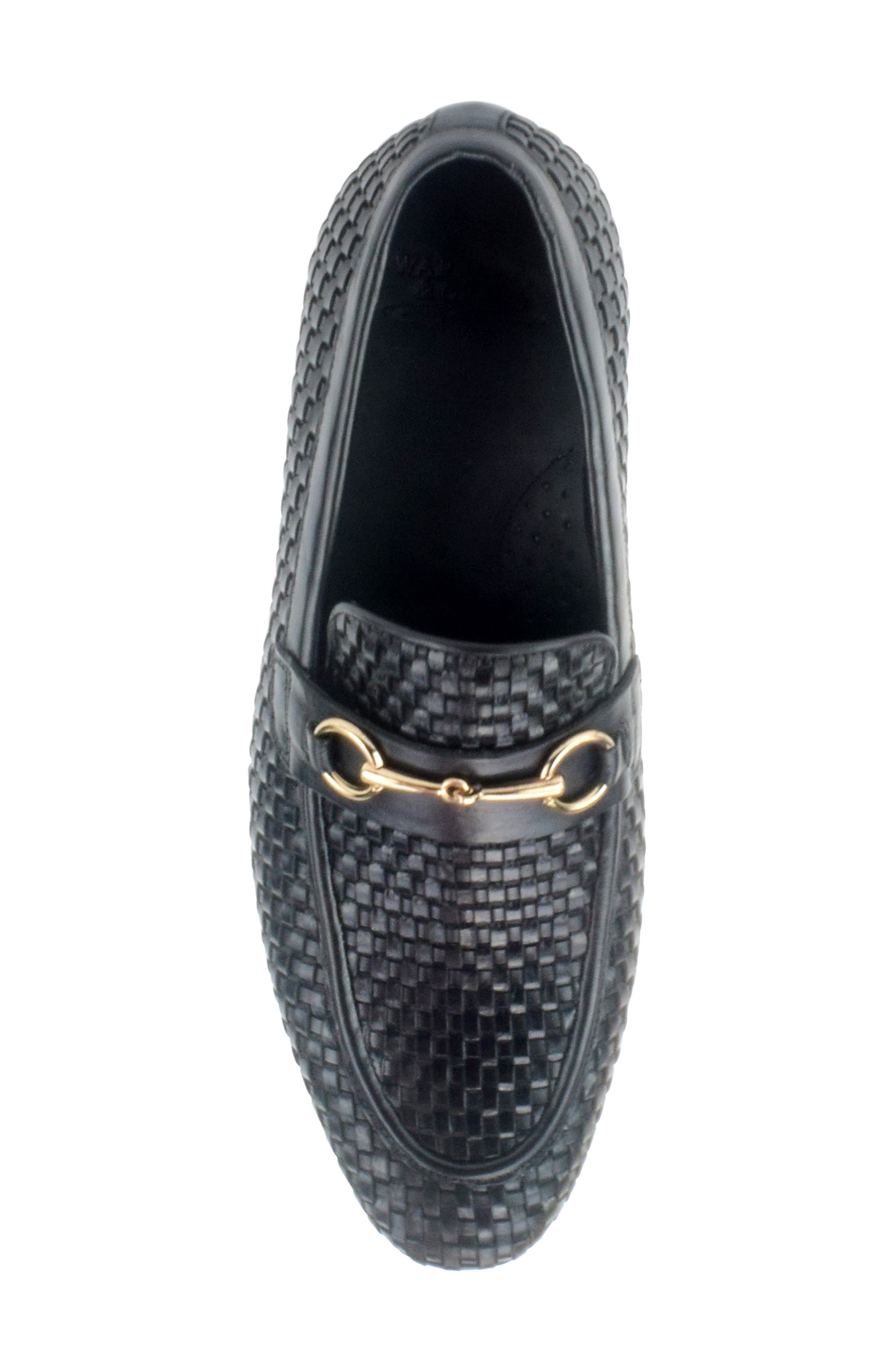 Warfield & Grand Durand Woven Bit Loafer, Alternate, color, Black