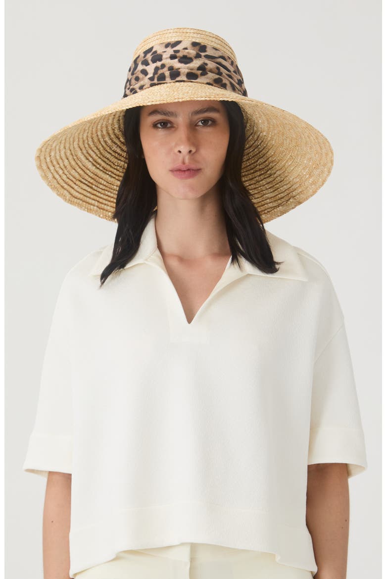 Mirabel UPF 50+ Straw Sun Hat, Alternate, color, NATURAL
