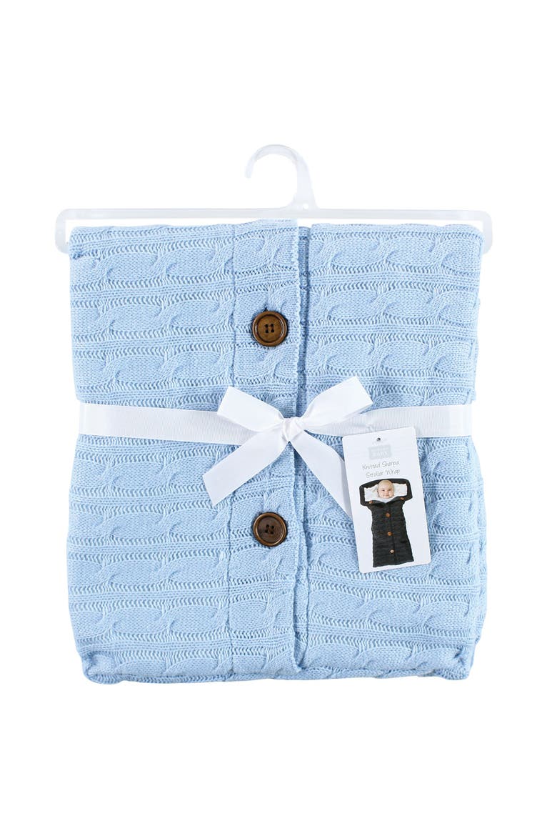 Plush Fluffy Knit Infant Travel Sleep Sack, Alternate, color, Light Blue