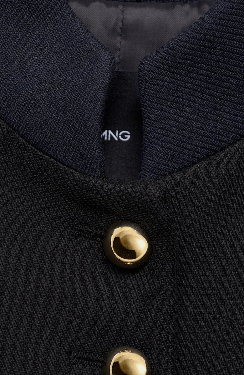 MANGO Mandarin Collar Cotton Blend Jacket, Alternate, color, 