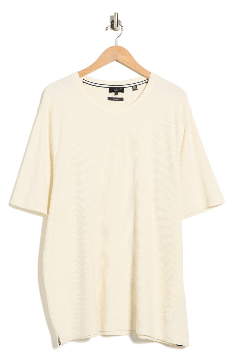Ted Baker London Curlys Textured T-Shirt, Main, color, White/ Gold