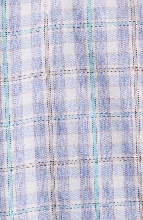 Johnnie-o Bruin Plaid Performance Button-up Shirt In Seychelles