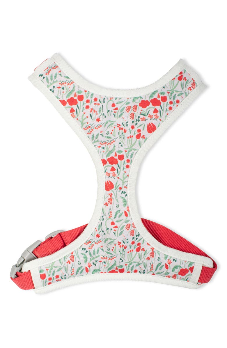 Fringe Studio Ditsy Floral Medium Dog Harness, Main, color, Green