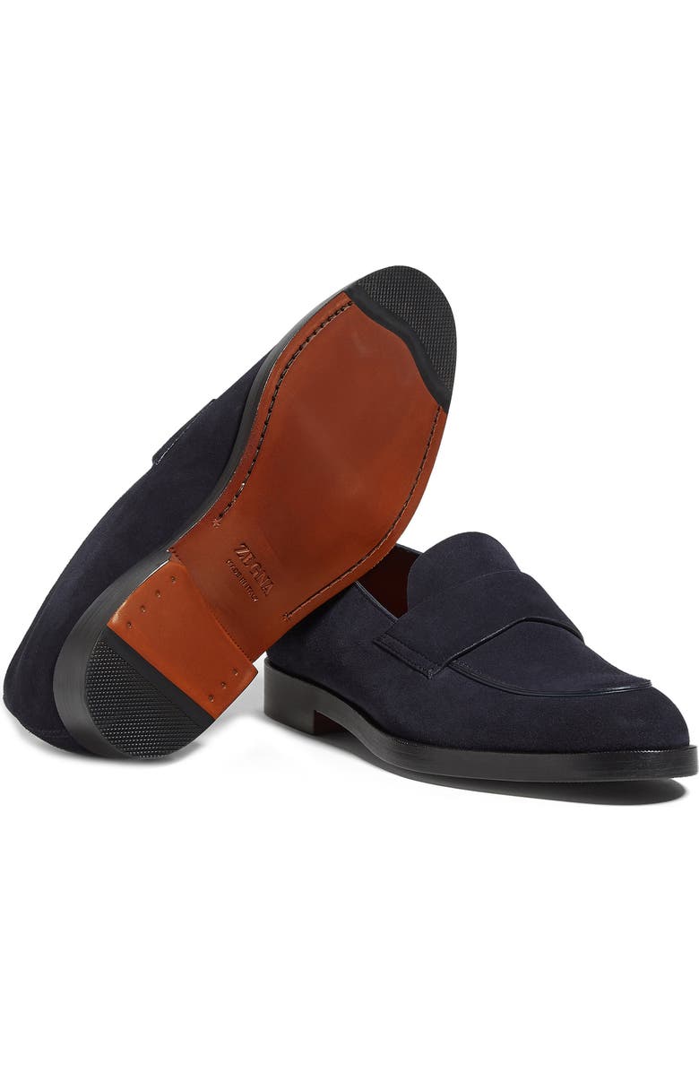 ZEGNA Torino Suede Loafer, Alternate, color,