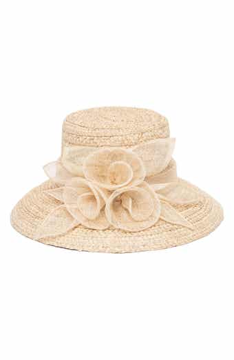 San Diego Hat Floral Band Woven Dress Hat