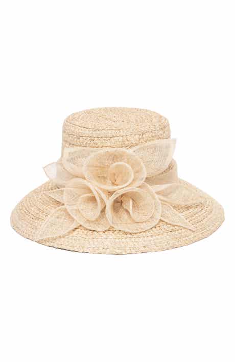 San Diego Hat Floral Band Woven Dress Hat
