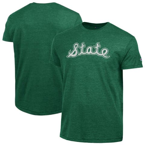 Men's Champion Green Michigan State Spartans Vintage Triumph Tri-Blend T-Shirt