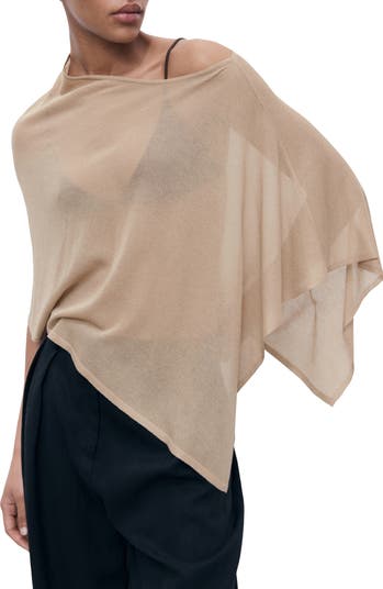Asymmetric Knit Cape