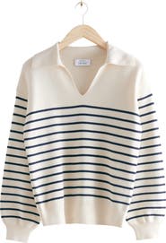 & Other Stories Breton Stripe Cotton Blend Sweater