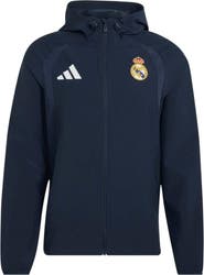 adidas Men's adidas Navy Real Madrid Tiro Travel Full-Zip Windbreaker
