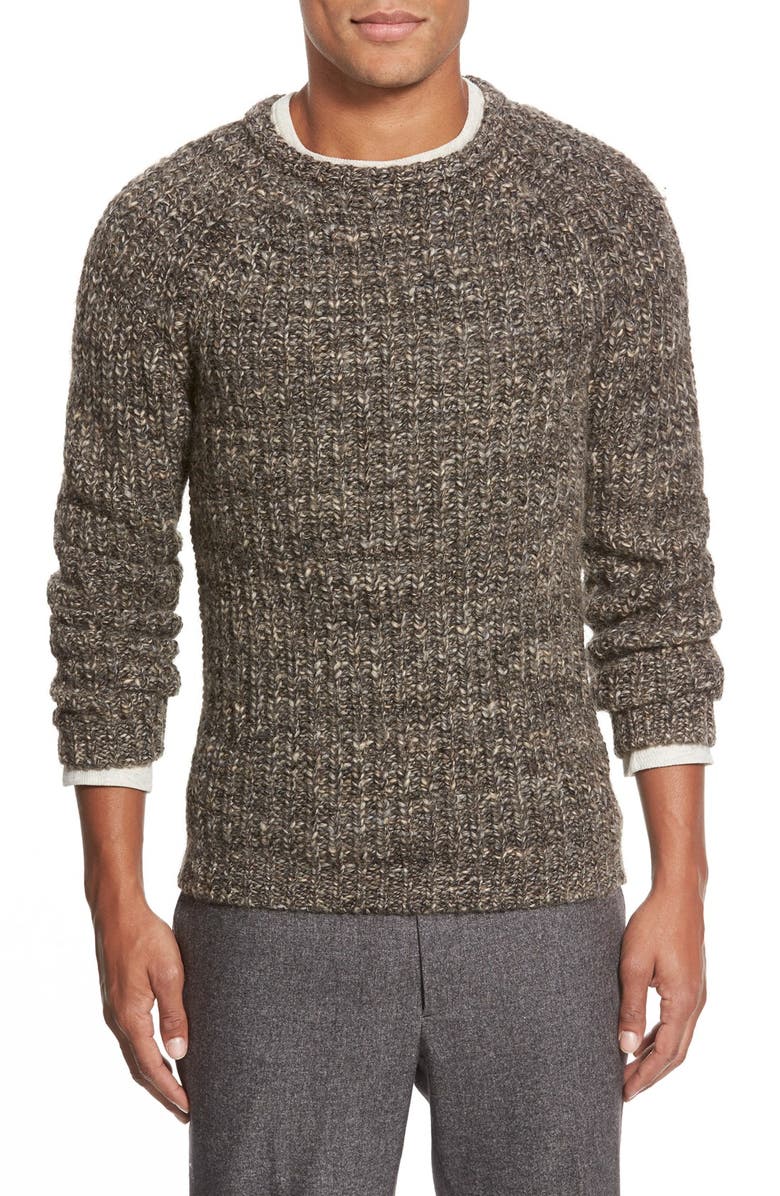 Billy Reid Shaker Stitch Raglan Sweater, Main, color, 