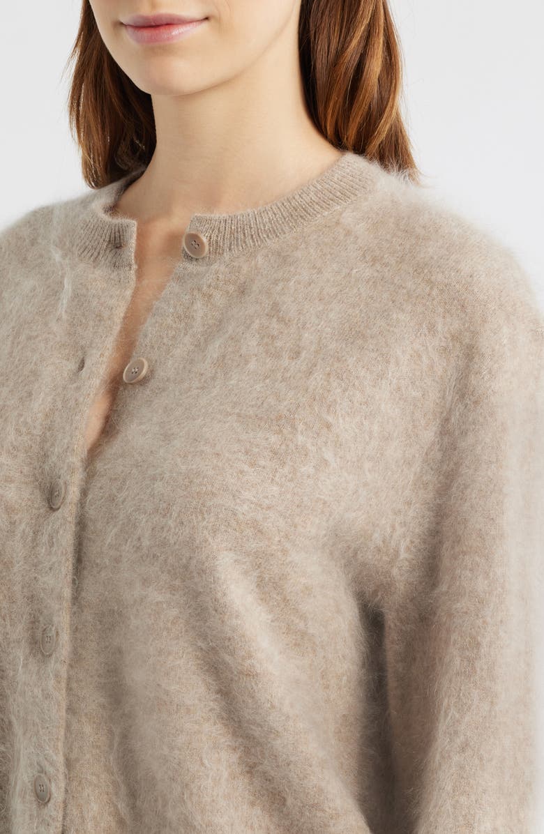 COS Brushed Cashmere Cardigan, Alternate, color, Beige Medium Dusty