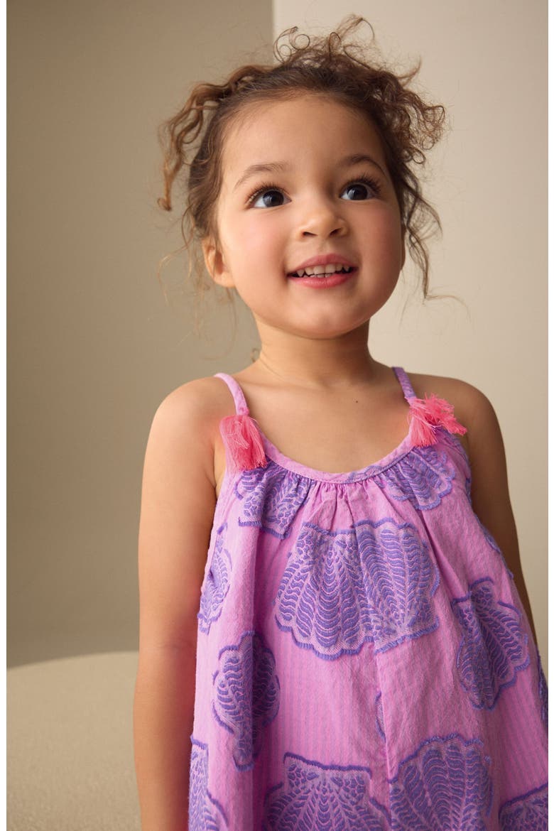 Kids' Shell Print Romper, Alternate, color, MULTI