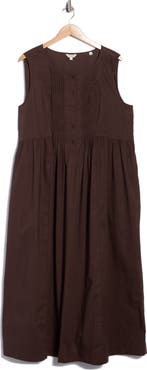 MAX STUDIO Pleated Front Maxi Dress