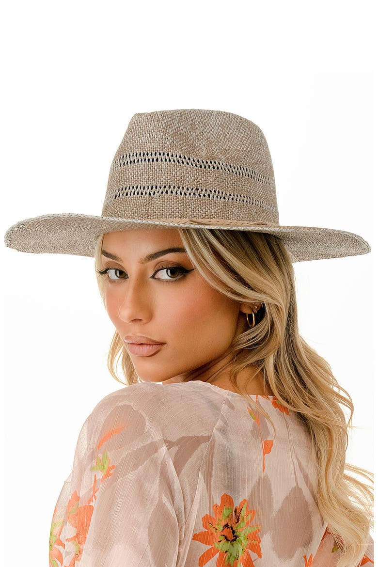 Straw Panama Hat, Alternate, color, TAUPE