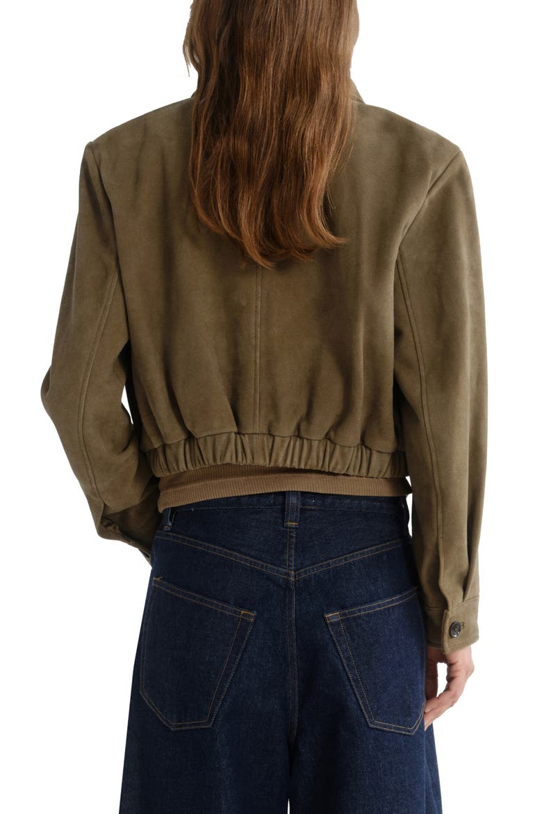 x Shoreditch Ski Club Nahla Suede Jacket, Alternate, color, CANOPY MD DUSKY GREEN